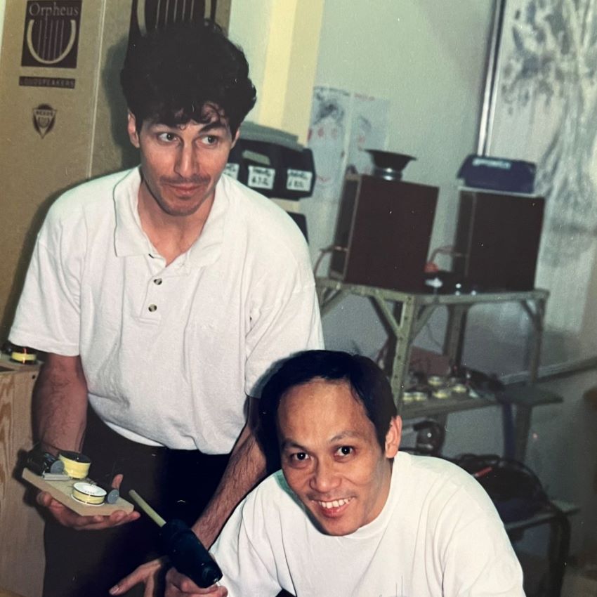 Kita Low Duntech and Brad Serhan Serhan Swift designing Orpheus Loudspeakers